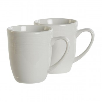 Набор из 4 кружек Mug DKD Home Decor Белый Фарфор 330 ml 12 x 10 x 9 cm
