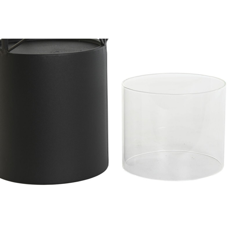 Подсвечник Home ESPRIT Чёрный Металл Стеклянный 24,5 x 24,5 x 46 cm (2 штук)