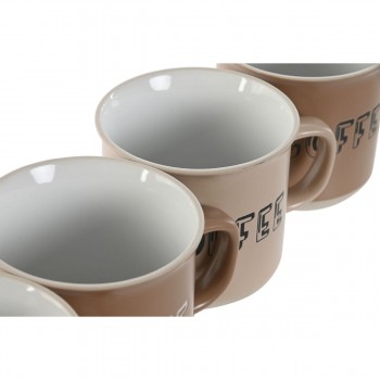 Набор из 4 кружек Mug Home ESPRIT Коричневый Керамика 285 ml 9 x 7 x 8 cm