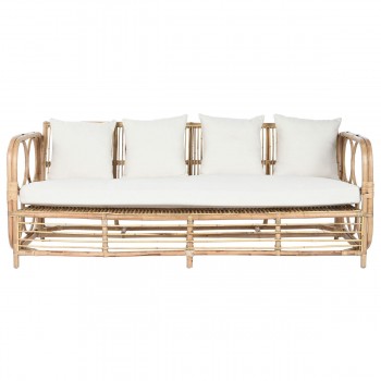 Диван Home ESPRIT Белый Натуральный 192 x 72 x 75 cm