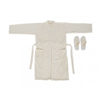 Халат Home ESPRIT Кремовый Женщина 400 g /m²