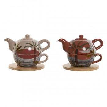 Чайник Home ESPRIT Белый Бежевый терракот Светло Pозовый Dolomite 750 ml (2 штук)