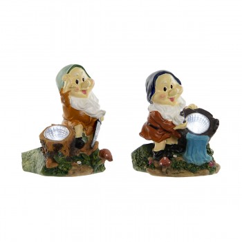 Садовые гномы Home ESPRIT Разноцветный 11,5 x 11 x 15,2 cm (2 штук)