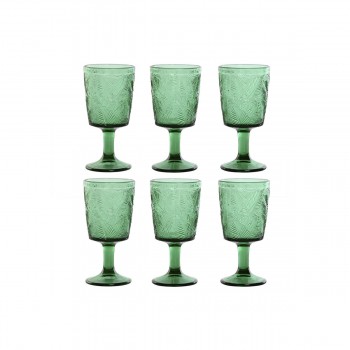 Набор рюмок Home ESPRIT Зеленый Стеклянный 285 ml (6 штук)