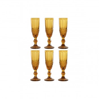 Набор рюмок Home ESPRIT Янтарь Стеклянный 150 ml (6 штук)