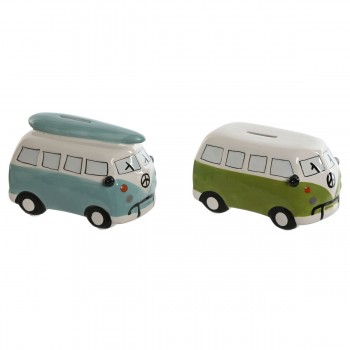 Kопилка Home ESPRIT Dolomite Фургончик 16 x 10 x 11 cm (2 штук)