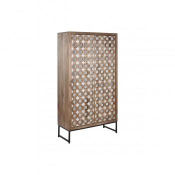 Шкаф Home ESPRIT Коричневый Чёрный Серебристый 90 x 38 x 170 cm