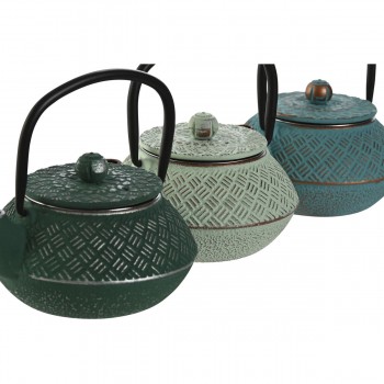 Чайник Home ESPRIT Синий Зеленый Нержавеющая сталь Железо 400 ml (3 штук)