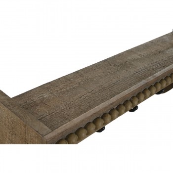 Настенная вешалка Home ESPRIT Коричневый Чёрный Деревянный Металл 67 x 17 x 27 cm