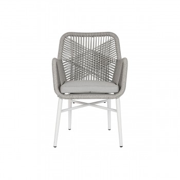 Садовое кресло Home ESPRIT Белый Серый Алюминий синтетический ротанг 57 x 63 x 84 cm