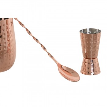 Набор Для Приготовления Коктейлей Home ESPRIT Интенсивная Медь Нержавеющая сталь 540 ml 8,5 x 8,5 x 11 cm
