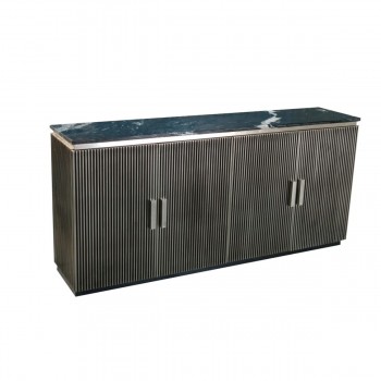 Устройство Home ESPRIT Чёрный Серебристый Латунь Мрамор 180 x 40 x 85 cm 180 x 40 x 86 cm