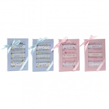 Набор нагрудников Home ESPRIT Розовый Небесный синий Хлопок 19 x 29 x 3 cm (4 штук)