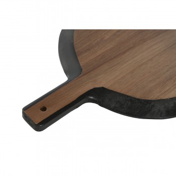 Разделочная доска Home ESPRIT Чёрный Натуральный Доска 38 x 28 x 1,8 cm