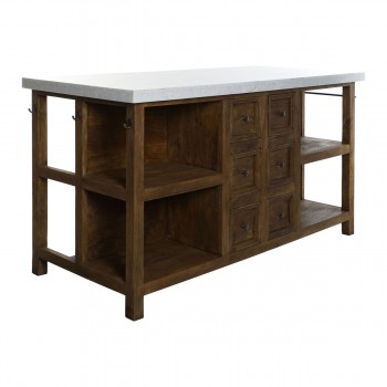 кухонный шкаф Home ESPRIT Белый Коричневый 168 x 76 x 92 cm