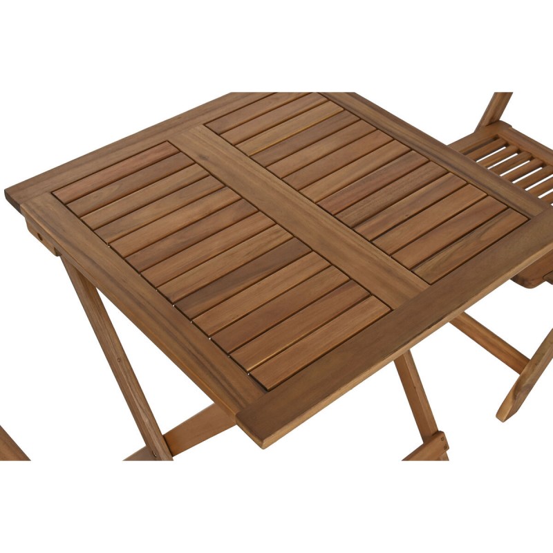 Стол и 2 стула Home ESPRIT Коричневый 60 x 60 x 74 cm