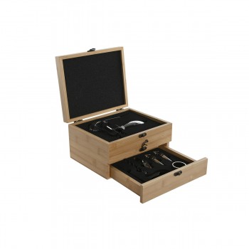 набор винных аксессуаров Home ESPRIT Натуральный Бамбук Нержавеющая сталь