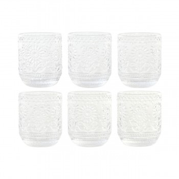 Набор стаканов Home ESPRIT Прозрачный Стеклянный С облегчением 360 ml (6 штук)