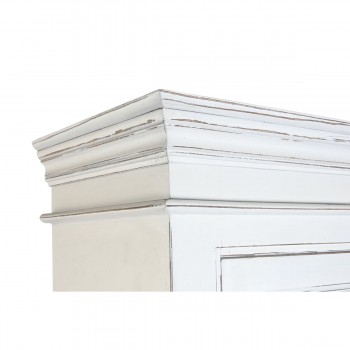 Дисплей-стенд Home ESPRIT Белый Стеклянный Древесина манго 170 x 45 x 200 cm