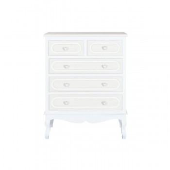 Комод Home ESPRIT Белый Бежевый романтик 80 x 42 x 105 cm