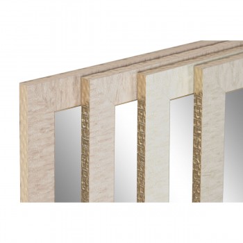 Настенное зеркало Home ESPRIT Белый Коричневый Бежевый Серый современный (4 штук)