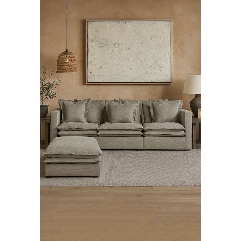 Модуль дивана Home ESPRIT Зеленый песок 120 X 120 X 95 CM