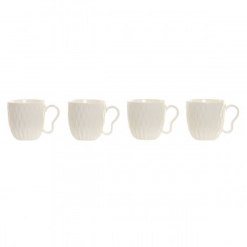 Кружка Mug Home ESPRIT Белый Темно-коричневый С облегчением 350 ml