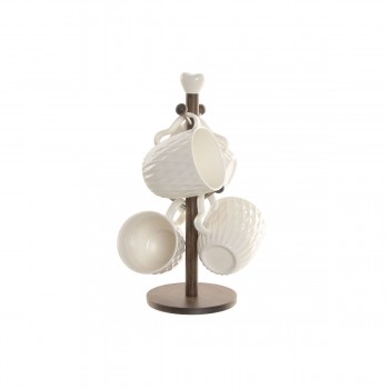 Кружка Mug Home ESPRIT Белый Темно-коричневый С облегчением 350 ml