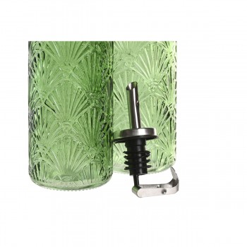 Набор масла и уксуса Home ESPRIT Зеленый Металл Алюминий Стеклянный ABS современный 500 ml 14 X 7,4 X 32 CM