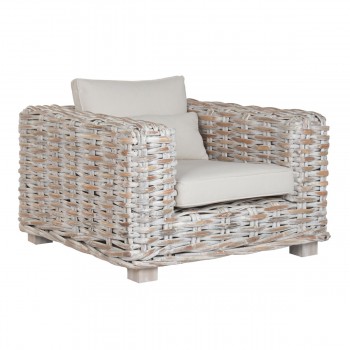 Диван Home ESPRIT Натуральный Двухцветный Маринованный 220 X 103 X 64 CM (4 Предметы)