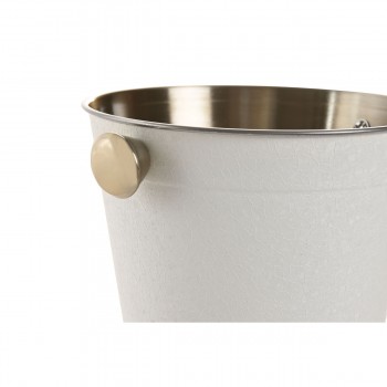 Ведро для льда Home ESPRIT Белый Позолоченный Нержавеющая сталь Алюминий 17 x 14 x 13 cm
