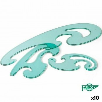 набор правил Faibo Изогнутый (3 Предметы) (10 штук)