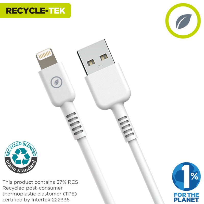 Кабель USB—Lightning Muvit for Change Белый