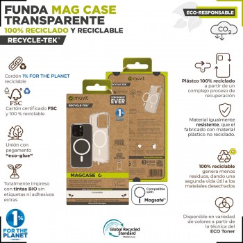 Чехол для мобильного телефона Muvit for Change iPhone 15 Pro iPhone 15 Pro Магнитный