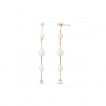 Женские серьги Majorica 17292.01.1.E00.906.1 Белый Позолоченный