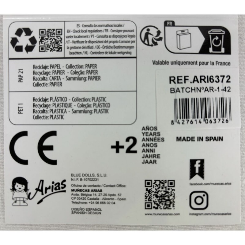 Детский подарочный набор Arias Белый Розовый 2 Предметы