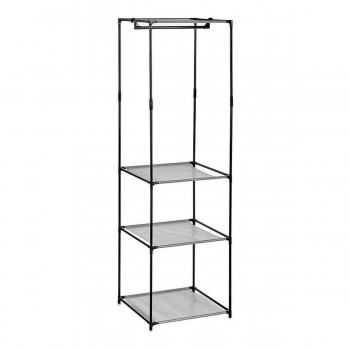 Гардеробная Kipit Чёрный Серый Ткань полипропилен Железо Пластик 43,5 x 160 x 50 cm