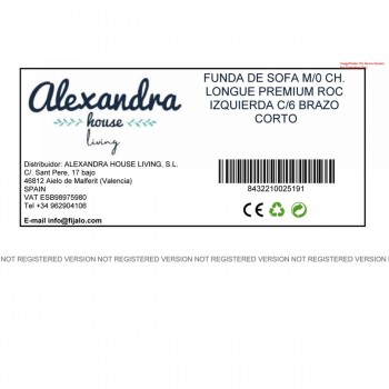 Чехол на левый шезлонг с коротким рычагом Eysa ROC Светло-серый 120 x 120 x 360 cm