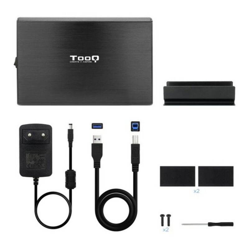 Чехол для жесткого диска TooQ TQE-3531B 3,5" USB 3.0 Чёрный 3,5"
