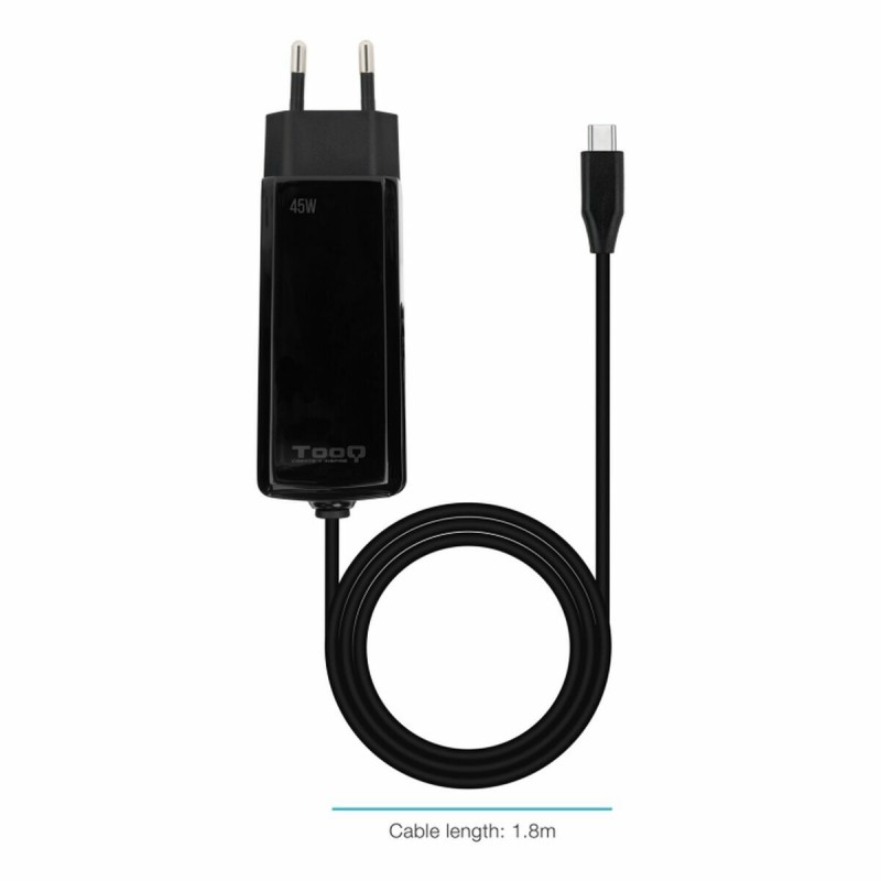 Зарядное устройство для ноутбука TooQ GAN USB-C PD 45W Cúbico 45 W