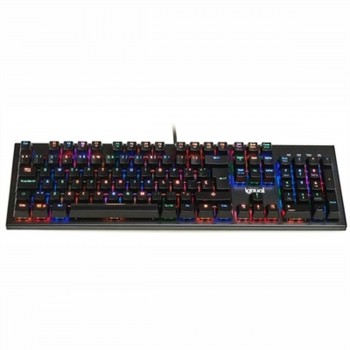 Клавиатура iggual OBSIDIAN RGB Чёрный Испанская Qwerty