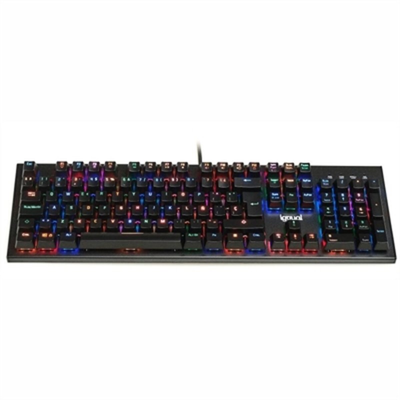 Клавиатура iggual OBSIDIAN RGB Чёрный Испанская Qwerty