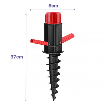 Штырь для зонтика Marbueno Чёрный 6 x 37 x 6 cm