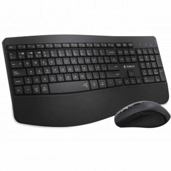 Клавиатура и мышь Subblim OFFICE PROWAVE Чёрный Испанская Qwerty QWERTY