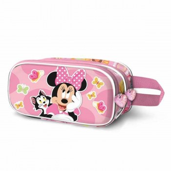 Двойной пенал Minnie Mouse Kitten Розовый 22 x 8 x 9,5 cm 3D