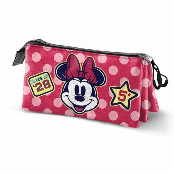 Тройной пенал Minnie Mouse Розовый 23 x 8 x 11 cm