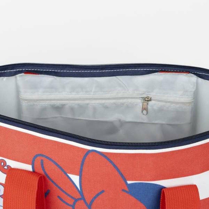 Пляжная сумка Minnie Mouse Белый Красный 47 x 33 x 15 cm