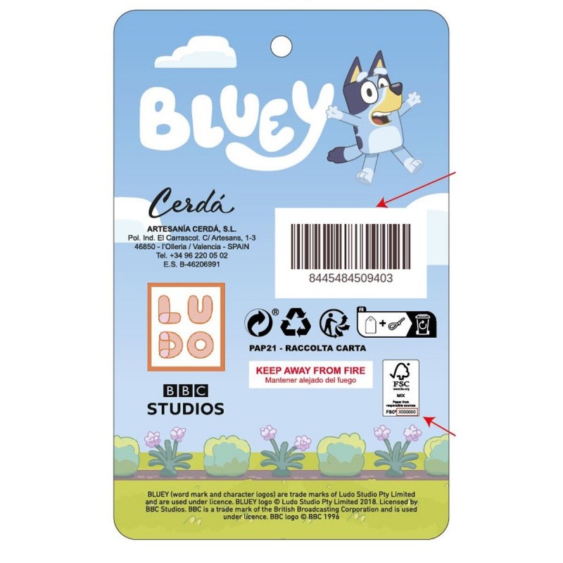 Школьный рюкзак Bluey Синий 18 x 22 x 4 cm