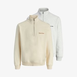 2ER PACK - Sweatshirt - beige   hellgrau 2ER PACK - Sweatshirt - beige   hellgrau