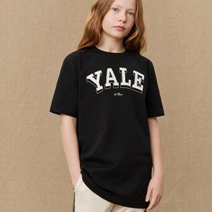 YALE COLLEGE UNISEX - Print T-shirt - black/ivory YALE COLLEGE UNISEX - Print T-shirt - black/ivory